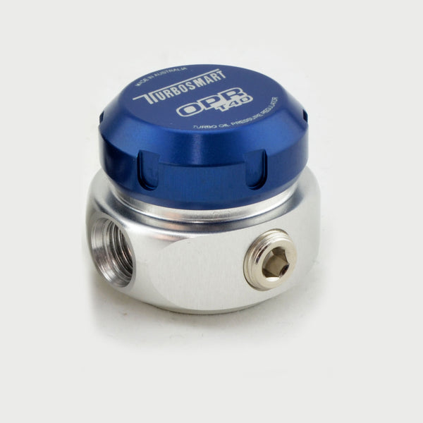 Turbosmart Oil Pressure Regulator OPR T40 40psi Blue - TS-0801-1001