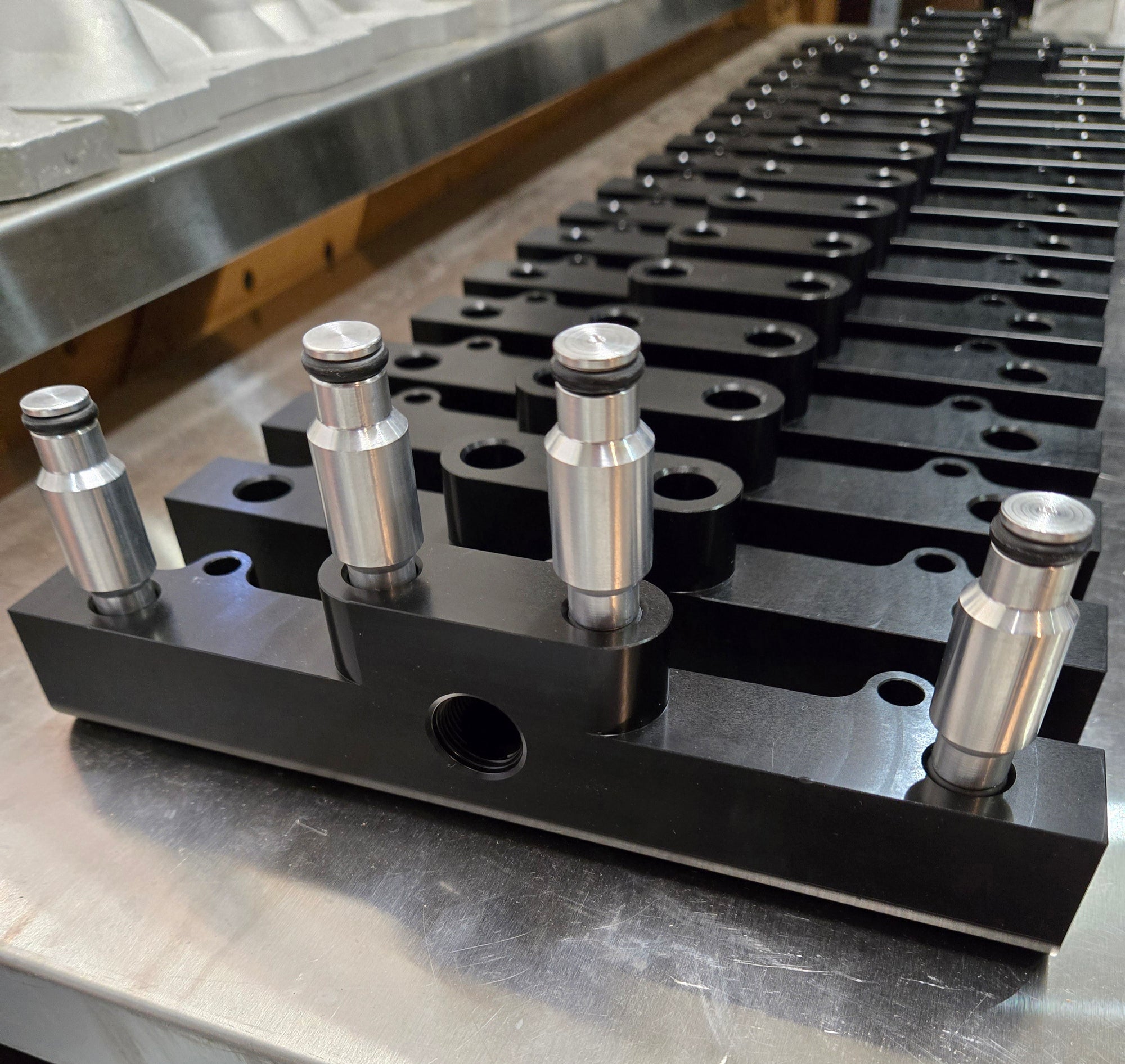 Pair of 48mm fuel injector plug " blanks "