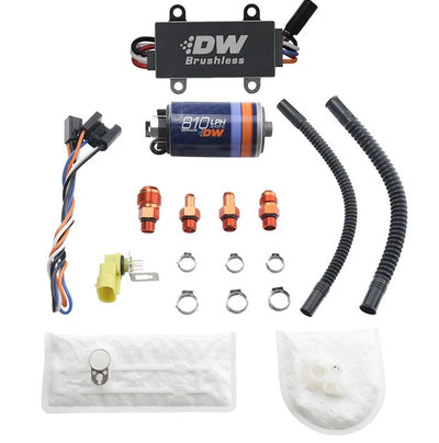 DW 810lph in-tank brushless fuel pump w/ 9-1002 install kit + C105 Controller