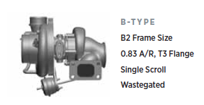 B-Type B2 Frame 0.83 A/R T3 Flange IWG Turbine Housing Shield