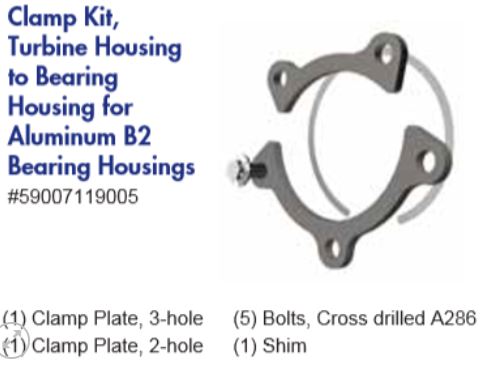 Borgwarner aluminum EFR supercore clamp kit