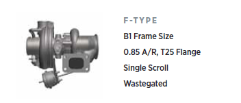 F-Type B1 Frame 0.85 A/R T25 Flange IWG Turbine Housing Shield