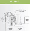 70mm EFR 7670 T4 .92 IWG Turbine Housing