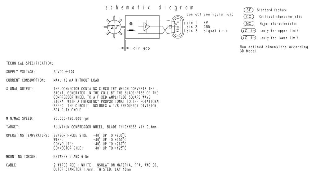 Borgwarner EFR Shaft Speed Sensor