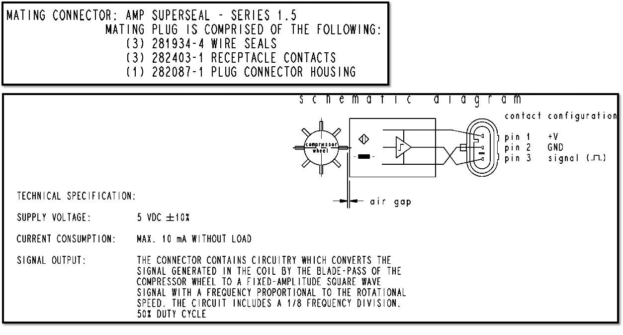 Borgwarner EFR Shaft Speed Sensor